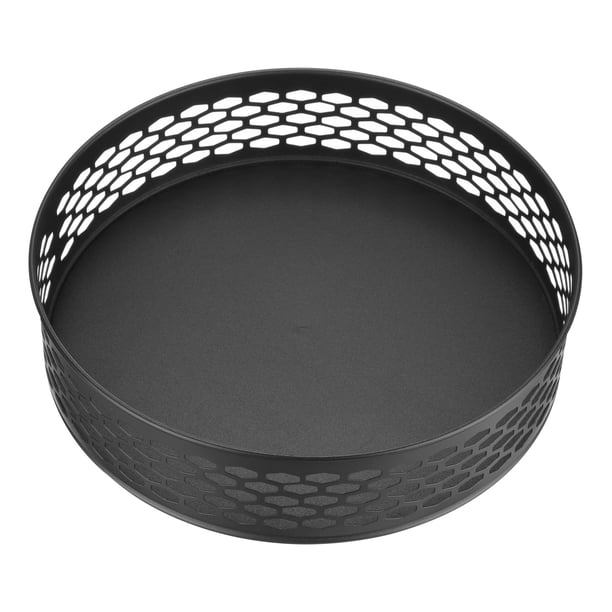 Organizador giratorio Uxcell Lazy Susan con altura ajustable para despensa, gabinete, mesa, negro