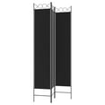 thumbnail image 2 of vidaXL 3-Panel Room Divider Black 120x220 cm Fabric, 2 of 5