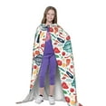 thumbnail image 4 of Honeii Barbecue Print Poncho Cape, Cloak Coat, Snuggly Hooded Wearable Blanket, Hooded Cape For Teenagers,Halloween Costumes-Large, 4 of 7