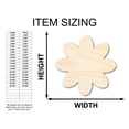 thumbnail image 2 of Unfinished Wood Flower Shape - Country Craft - up to 36" DIY 46" / 3/4", 2 of 4