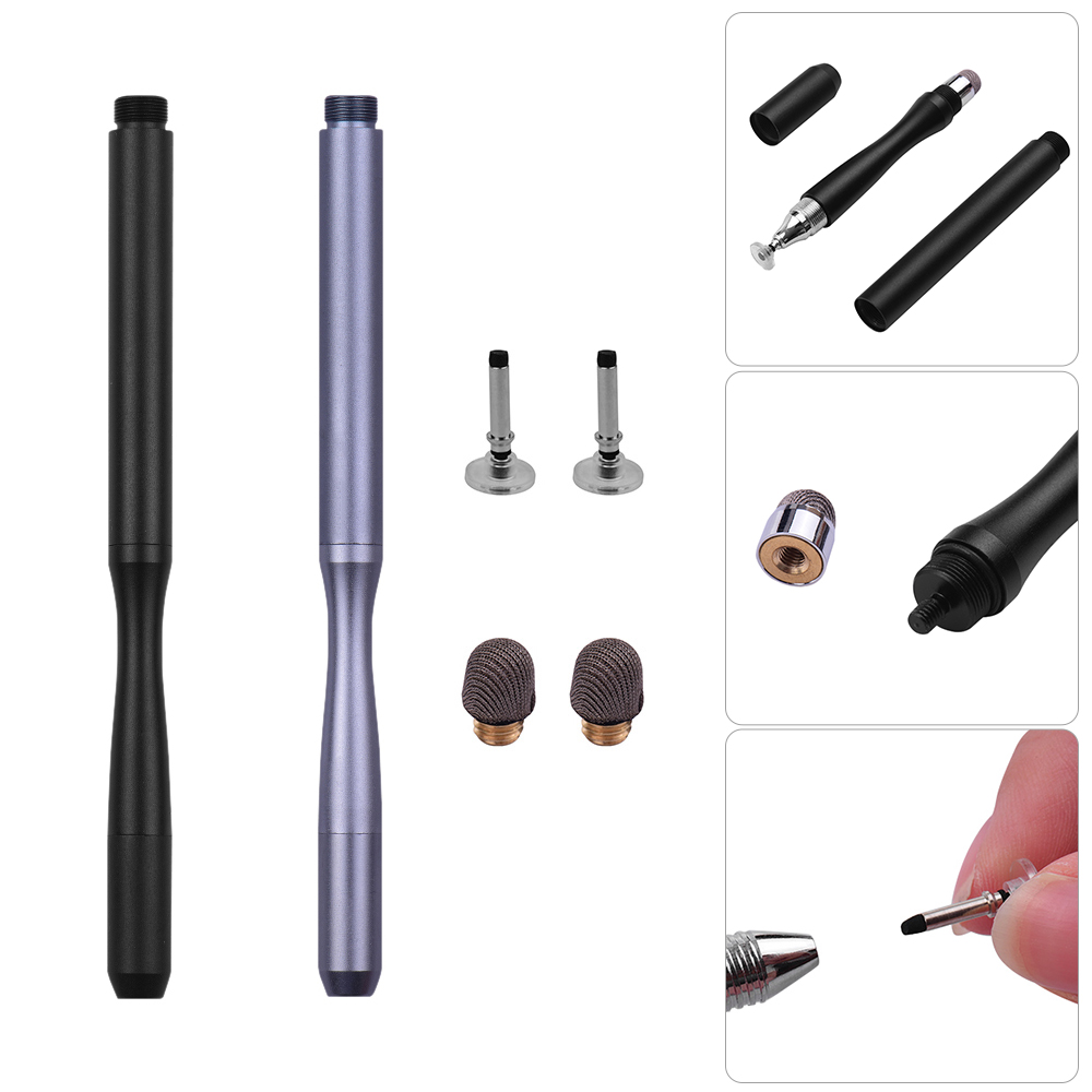 Fine Point 2 in 1 Stylus Pens with Fiber and Disc Universal Capacitive