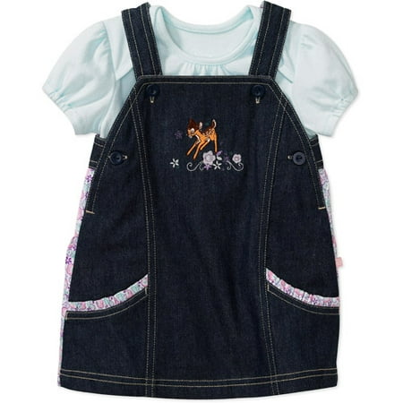 Disney - Newborn Girls' Bambi Denim Skirtall Set
