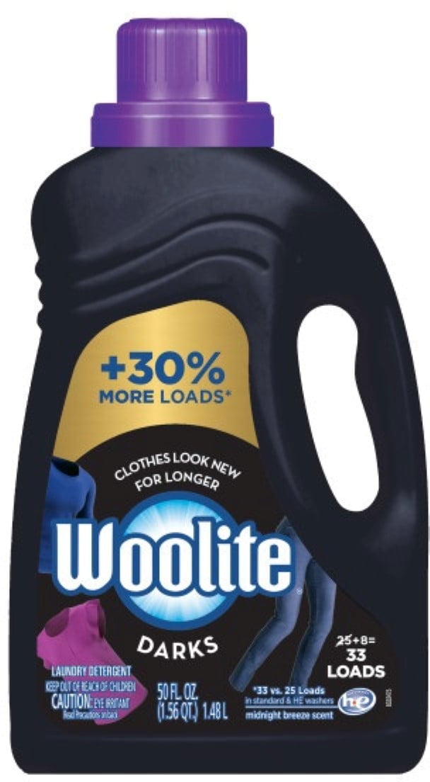 Woolite Dark Care Laundry Detergent, Midnight Breeze Scent, 50 oz/ 33