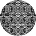 thumbnail image 1 of Ahgly Company Indoor Round Patterned Midnight Gray Area Rugs, 3' Round, 1 of 6