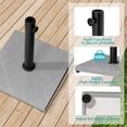 thumbnail image 5 of Pellebant 43 lbs Cement-Filled Square Umbrella Base Heavy Duty Patio Market Umbrella Stand, Dark Grey, 5 of 9