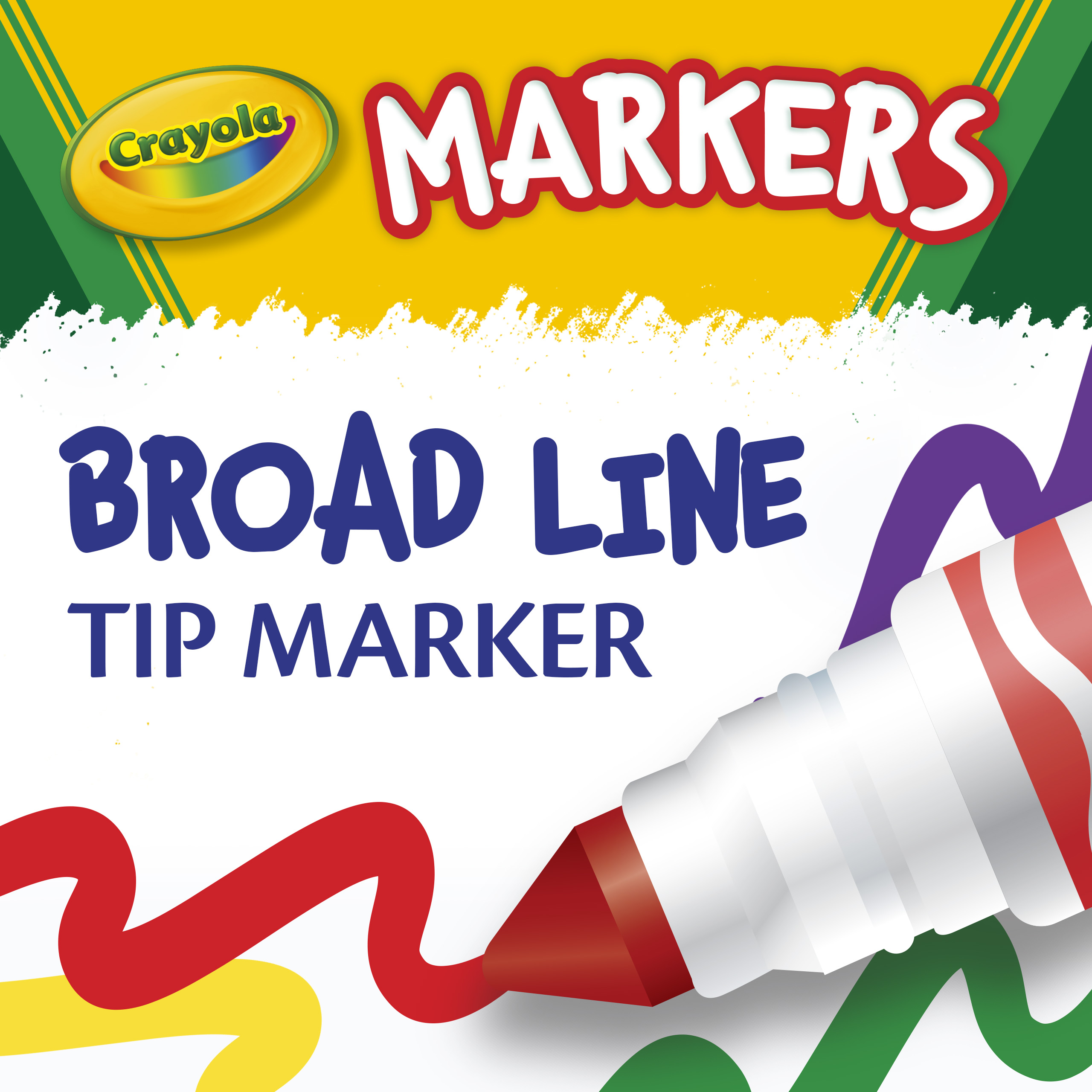 Crayola Classic Broad Line Markers, Art Supplies, Back to School Supplies,  10 Ct