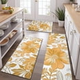 thumbnail image 2 of Pioneer Flower Floral Print Pattern Kitchen Rugs Sets Of 3,Kitchen Runner Rugs Non Skid Washable,Decorative Kitchen Floor Mats for Kitchen,Sink,Laundry,17"x30"+ 17"x47" + 17"x59", 2 of 6