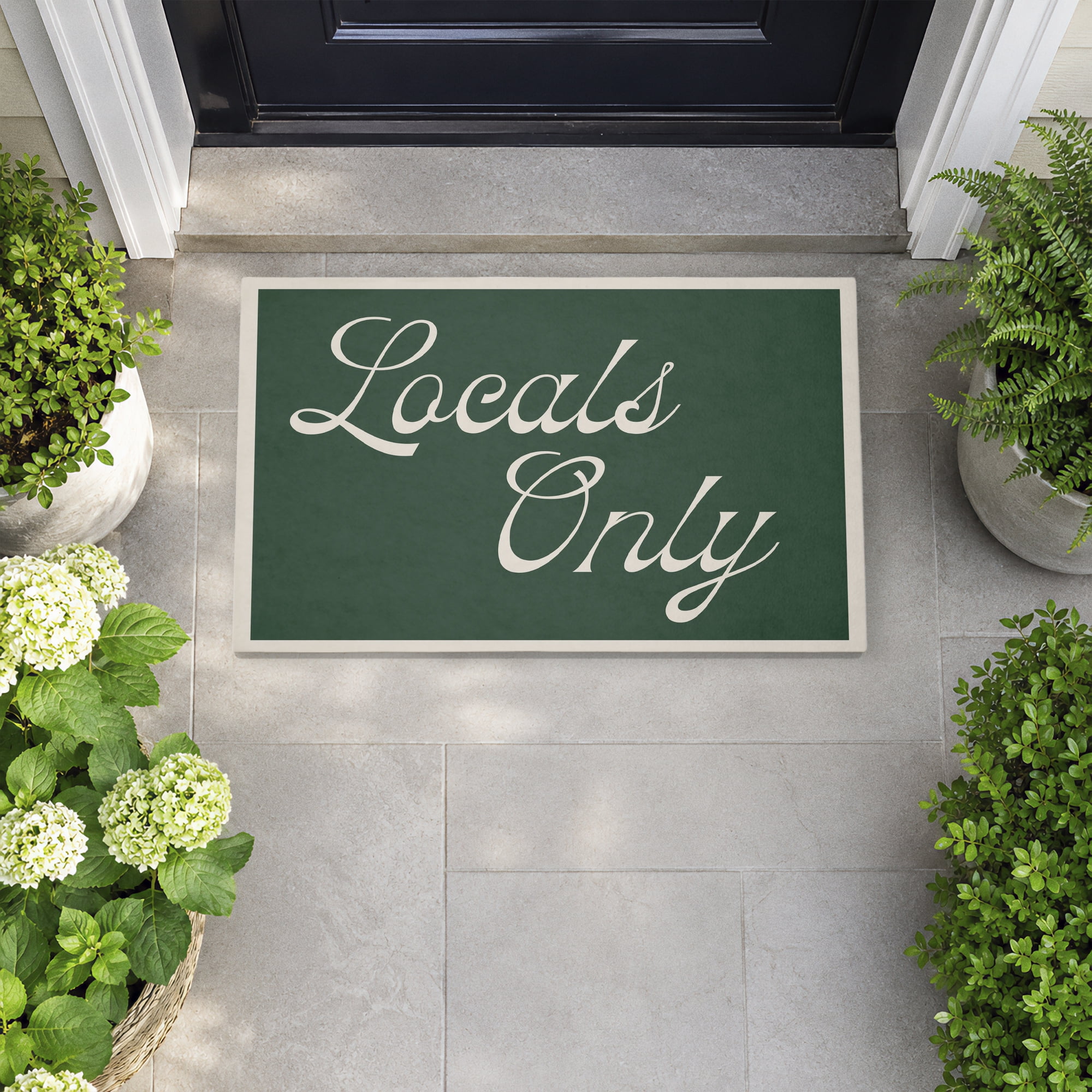 Stupell Industries Locals Only Typography Printed Outdoor Door Floor Mat, design by Lil' Rue