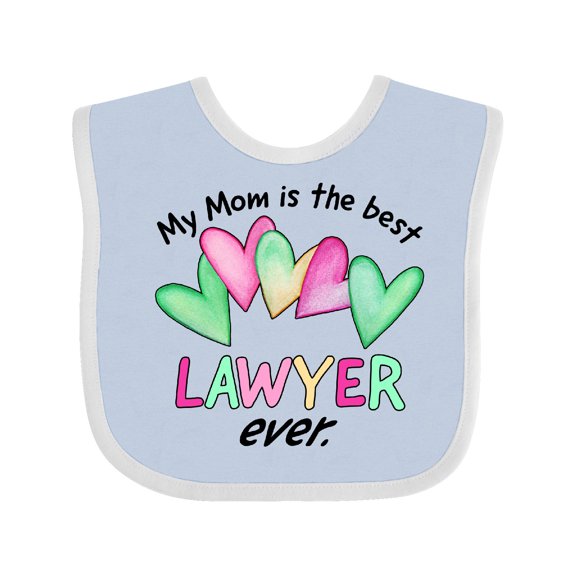 Inktastic My Mom is the Best Lawyer Ever Boys or Girls Baby Bib