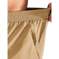 thumbnail image 6 of MIER Men's Dry Fit Athletic Running Shorts with 3 Zipper Pockets, Khaki, S, 6 of 7