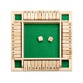 thumbnail image 3 of Shut The Box Wooden Mathematic Traditional Pub Board Dice Game Travel 4 Players, 3 of 6