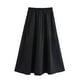 thumbnail image 4 of HH TRAF Faldas elegantes de verano para mujer, con cintura elástica, bolsillos, dobladillo ancho, lisas, plisadas, hasta el tobillo, para calle alta, 4 of 5