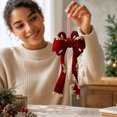 thumbnail image 3 of Hanging Christmas Tree Ornament, Bow Pendant for Xmas Holiday Decoration, 3 of 7