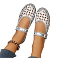 thumbnail image 6 of Willtoo Mary Jane Shoes Women, Hollow Flats for Women, Ballet Flats Shoes Round Toe Mary Jane Flats, Ankle Strap Spring Summer Shoes Dressy Comfortable, 6 of 7