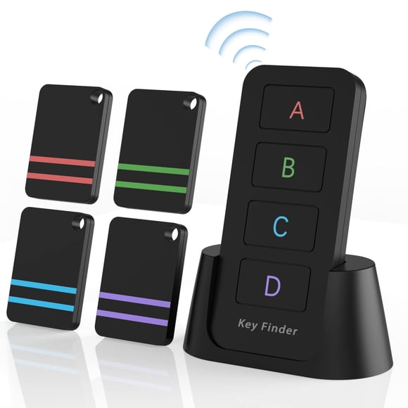 Key Finder Jegoteer, paquete de 4 unidades, RF, 80 dB, 36 m de alcance