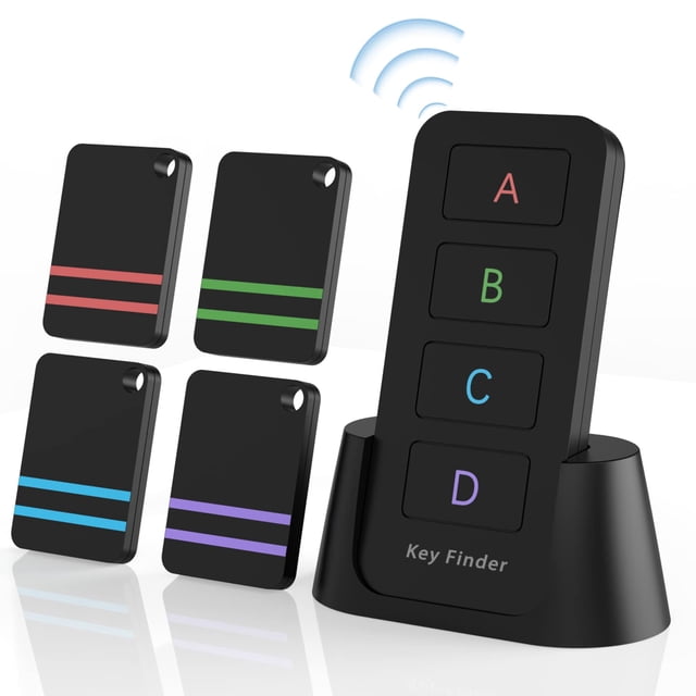 Key Finder Jegoteer, paquete de 4 unidades, RF, 80 dB, 36 m de alcance