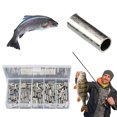thumbnail image 3 of Línea Pesca Líder Alambre Bucle Manga Engarzado 250/300/500 PCS Cobre Doble Single Fishing Rigging Accesorios, 3 of 9