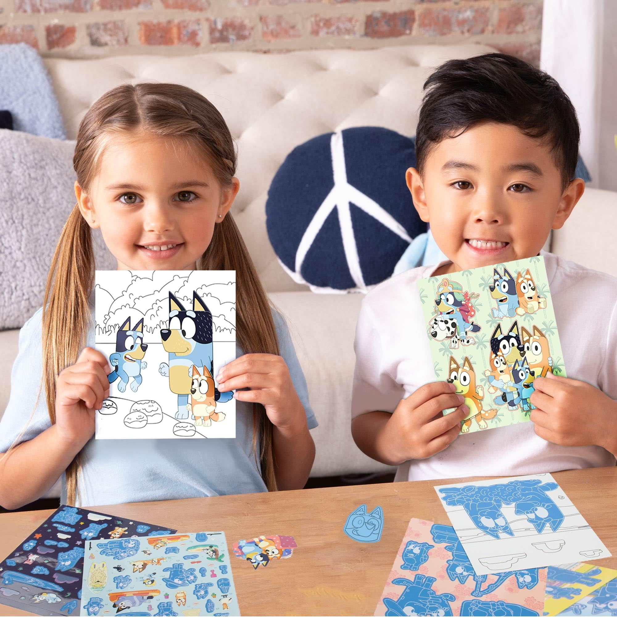 Bluey bloc d’art à gratter et en couleur