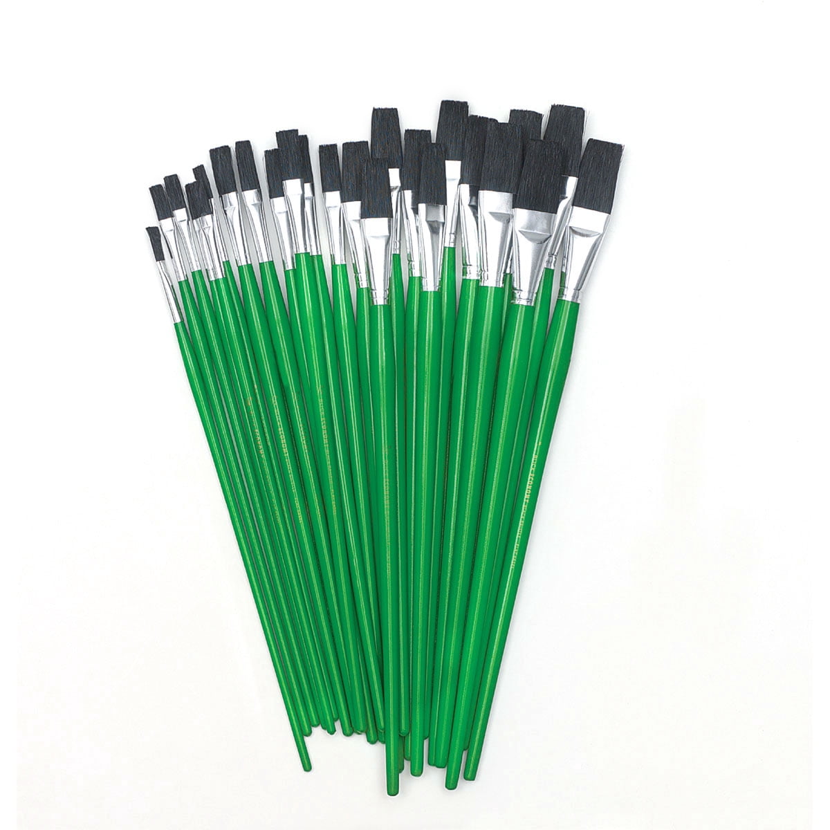Blick Economy Black Bristle Brushes - Easel Brushes, Classpack of 24