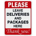 thumbnail image 1 of Please Leave Deliveries and Packages Here Thank You Sign,, 1 of 8