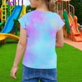 thumbnail image 6 of THDHVS Girls Shirts,Girls Short Sleeve Tops,Summer Print Fashion Girl's Round Neck Short Sleeve School Blouse Blue 7-8 Years, 6 of 7