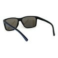 thumbnail image 4 of Kush Mens Luxury Color Mirror Rectangular Sport Sunglasses Matte Black Blue Mirror, 4 of 4