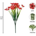 thumbnail image 2 of Artificial Outdoor Flowers,8 Bundles UV Resistant Fake Flowers,Outdoor Artificial Plastic Faux Flowers Greenery Plants for Outdoor Garden Porch Window Box Decoration(Rose Red), 2 of 5
