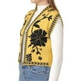 thumbnail image 2 of Cowgirl Vest Western Outfit for Women Embroidery Vest Sleeveless Cropped Cardigan Boho Top Black & Golden L, 2 of 8