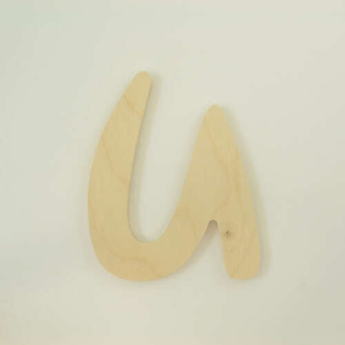 Package of 1, 10 Inch X 1" Thickness Baltic Birch Wood Letter "U" in The Waltograph Font | Thick for Art & Children Craft Project, Made in USA