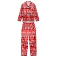 thumbnail image 6 of Christmas Family Matching Pajamas Long Sleeve Button Down Adult Couples PJs Novelty Sleepwear for Women/Men, 6 of 6