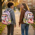 thumbnail image 2 of HELLHERO Cute Floral Snake 17 Inch School Backpack with Breathable Straps, Durable Multi Pocket Rucksack for Middle School and Outdoor Travel, 2 of 5