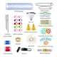 thumbnail image 4 of Matsuzay Gancho de ganchillo de aluminio, tamaño compacto, accesorios para el hogar, de tejer, herramienta de costura antipérdida, Artesanía No.03, 4 of 6
