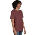 thumbnail image 2 of GDH150 Hanes Unisex Comfort Wash Garment Dyed Short Sleeve Pocket Maroon M, 2 of 4