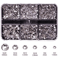 thumbnail image 2 of FloreceBien Diamantes de imitación de tamaño mixto con parte trasera plana, gemas de cristal redondas sin fijación por calor, cuentas de piedra de cristal para cara, uñas, ropa, zapatos, bolsos,, 2 of 5