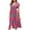 Pink, variant on IROINNID Wedding Guest Dresses for Women Semi Formal Evening Night Casual Homecoming Dress Summer V-Neck Print Short Sleeve Party Club Long Dress Elegant Wrap Dress,Hot Pink