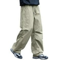 thumbnail image 1 of Men's All Season Functional Workwear Mountaineering Windproof Loose Straight Casual Trousers with Adjustable Drawstring Wear Styles, 1 of 9