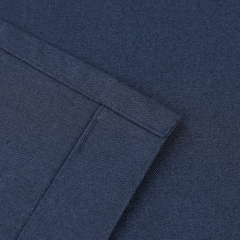 Superior Neal 100% Blackout Curtains Set of 2, Grommet Curtain Pannel Pair, Navy Blune, 52"W x 108"L