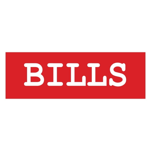 Signs ByLITA Basic Bills Sign (Red) - Large