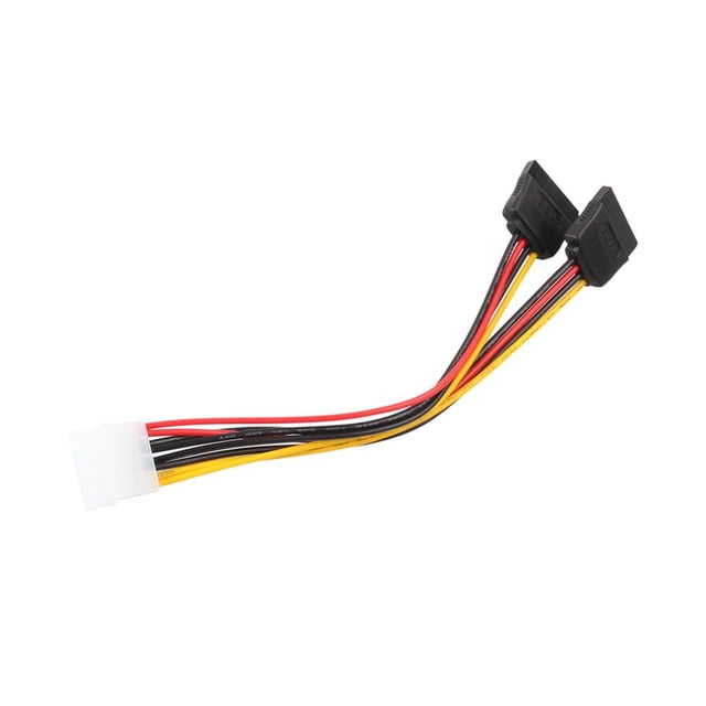Conector de cable de alimentación de controlador duro de 4 pines a fuente de alimentación dual de 15 pines para computadora PC