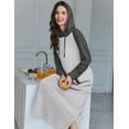 thumbnail image 3 of Ekouaer Ladies Modal Long Sleeve Sleepwear Casual Floor Length Night Dress, 3 of 6