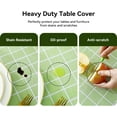 thumbnail image 4 of Rectangle Plastic Tablecloth, 100% Waterproof Oil-Proof Checkered PVC Table Cloths, Heavy Duty Vinyl Table Covers for Dining, Camping, Picnic, Outdoor - 60 x 120 Inch, Green, 4 of 7
