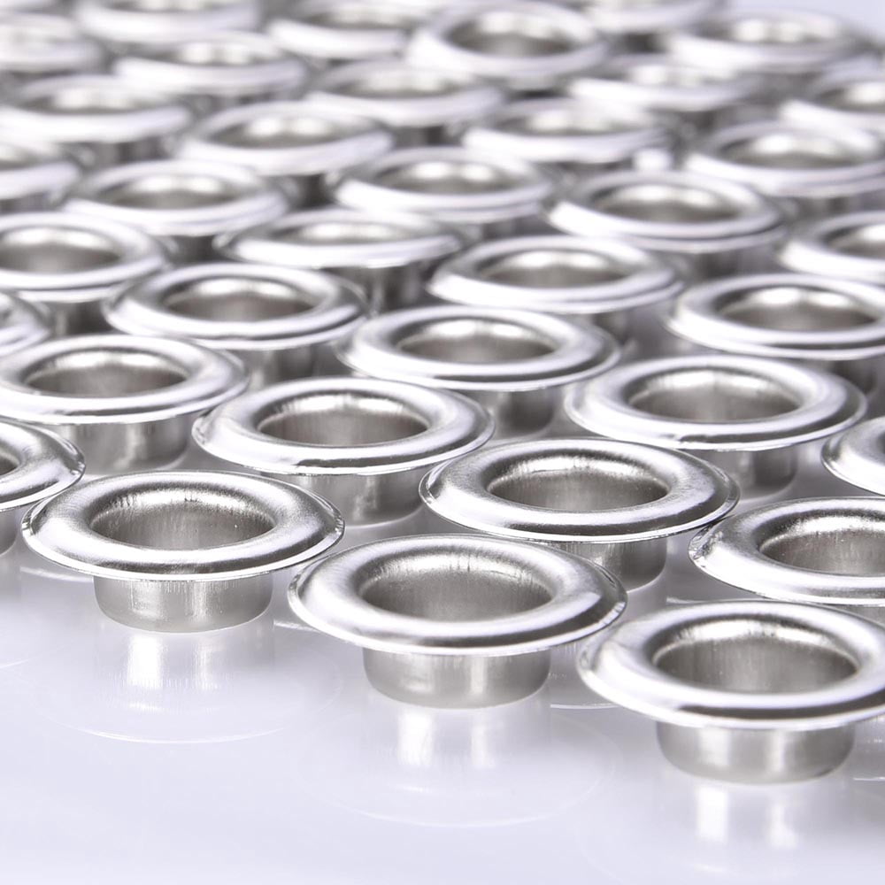 Yescom 1000 pcs 3/8" Grommet Kit 10mm Size #2 Nickel Grommets Compatible with Semi Automatic Grommet Machine for Fabric Canvas Tarps Banners