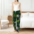 thumbnail image 4 of Fotbe Tropical Leaves1 Pantalones de Pijama para Mujer, Pantalones de Dormir, Pantalones Pj con Cordón y Bolsillos-Large, 4 of 6