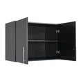 thumbnail image 2 of Pemberly Row Contemporary 32" Stackable Wall Cabinet in Black, 2 of 12