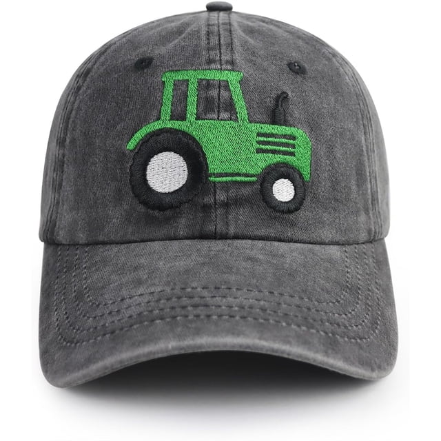 Gorra de béisbol para niños tractor agrícola gorra de algodón ajustable para niños de 3 a 10 años uso diario y fotos