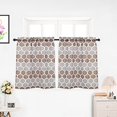 thumbnail image 1 of EastVita 2pcs Geometric Printing 100% Polyester Kitchen Tiers Rod Pocket Small Window Curtains Set for Bedroom/Living Room, 1 of 1