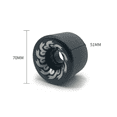 thumbnail image 1 of 4 Pcs Accessoires de Planche à Roulettes Double Déformation 70X51Mm 82A Plaque Coulissante Meule Longue Planche Roues,Noir, 1 of 5