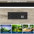 thumbnail image 3 of 40-50 Gallon Fish Tank Stand with Power Outlets, Heavy Duty Metal and Wood Aquarium Stand with 4-Tier Open Storage Shelves, for Fish Tank, Turtle & Reptile Terrarium, 36.6" × 18.9" × 30.7", 3 of 7