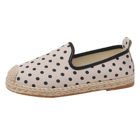 

Qufokar Womens Rubber Boots Wide Calf Women Shoes Flats Casual Womens Shoes Fashion Polka Dots Flat Slip On Soft Sole Fishermans Shoes Mesh Casual Shoes