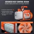 thumbnail image 2 of Bomba de vacío VEVOR 5 CFM de 2 etapas con paleta rotativa 1/2 HP para HVAC, 2 of 8